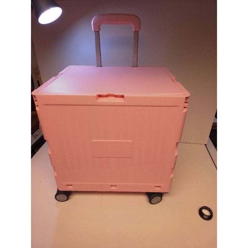 CAISSE A ROULETTES ROSE