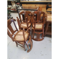 LOT 6 CHAISES BOIS ASSISES...
