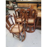 LOT 6 CHAISES BOIS ASSISES PAILLÉES 