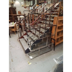 ETAGERE METAL ARGENTE ET...