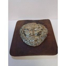 DECORATION BOIS METAL VISAGE