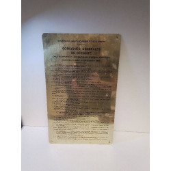 PLAQUE METAL SOCIETE DES...