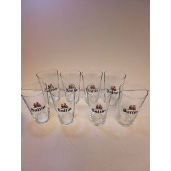 LOT DE 8 VERRE BATTIN 