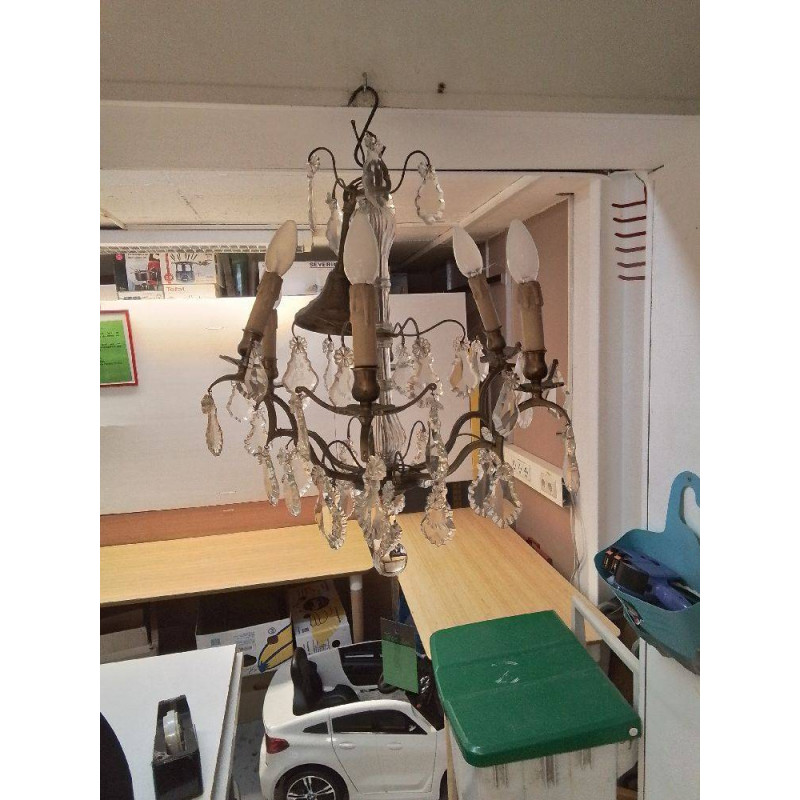 LUSTRE 6 FEUX ET PAMPILLES