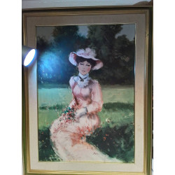 PEINTURE DAME SIGNEE DE REV 