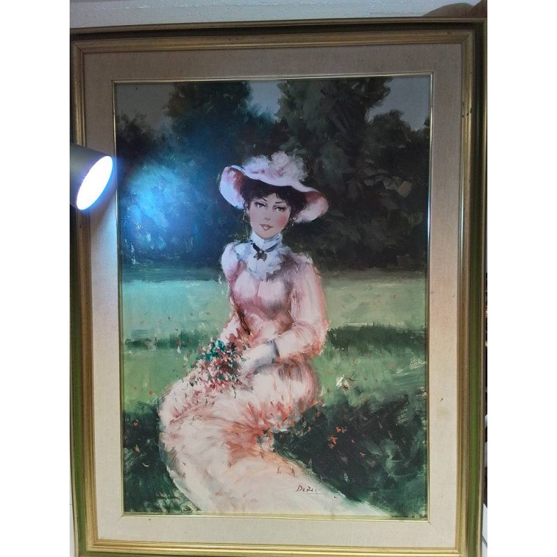 PEINTURE DAME SIGNEE DE REV 