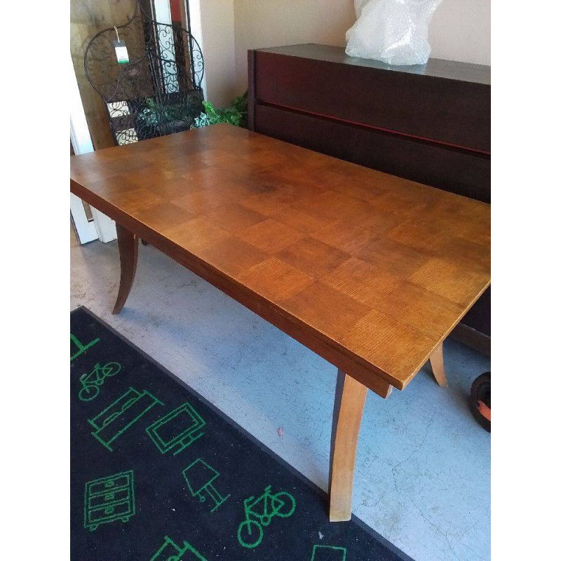 TABLE ART DECO + ALLONGES 