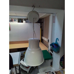 LUSTRE STYLE INDUSTRIEL BLANC