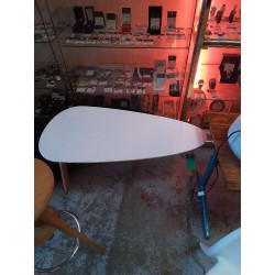 TABLE BASSE BOIS PLATEAU BLANC