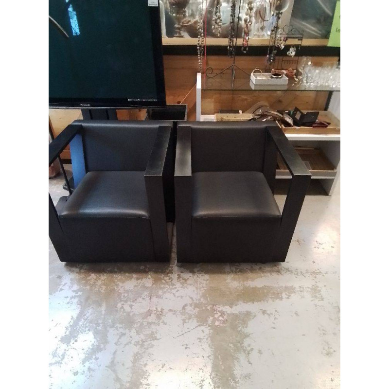 FAUTEUIL NOIR BOIS LA PIECE