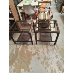 TABLE BASSE BOIS CANNAGE ET...