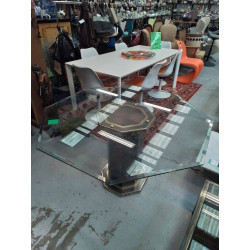 TABLE OCTOGONAL VERRE 