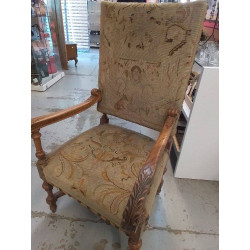 FAUTEUIL ANCIEN A DOSSIER HAUT 