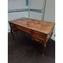 BUREAU CHENE 5 TIROIRS 