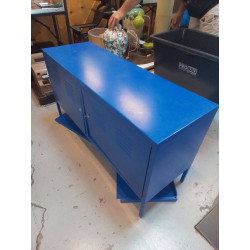 MEUBLE BAS METAL BLEU 