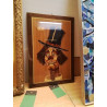 CADRE CLOWN MARQUETERIE 