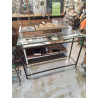 CONSOLE METAL ET VERRE 