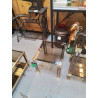 BOUT DE CANAPE METAL ET VERRE