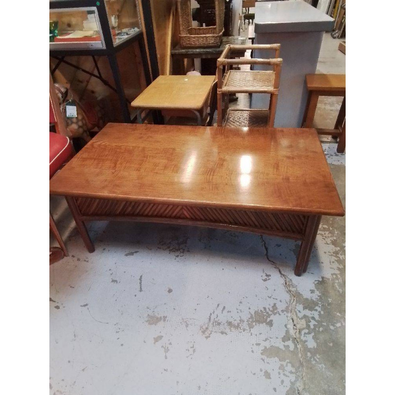 TABLE BASSE BOIS ET BAMBOO 