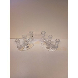 PAIRE DE BOUGEOIRS CRISTAL...