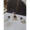 LUSTRE RETRO OPALINE 3 FEUX 