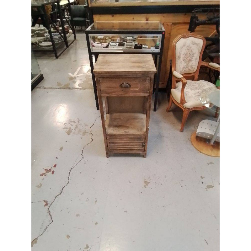 CHEVET STYLE VINTAGE 1 TIROIR 1 PORTES