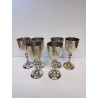 LOT VERRES METAL ARGENTE ANGLAIS EPNS 