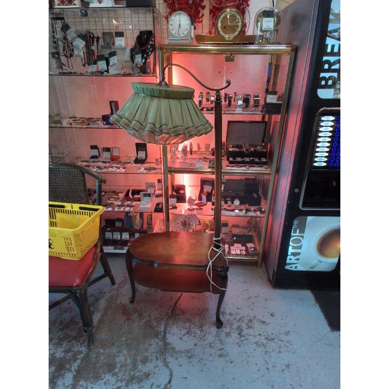 LAMPADAIRE VINTAGE PIEDS GALBES BOIS