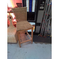 CHAISE HAUTE BOIS ET OSIER 