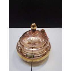 BONBONNIERE EN VERRE ROSE 