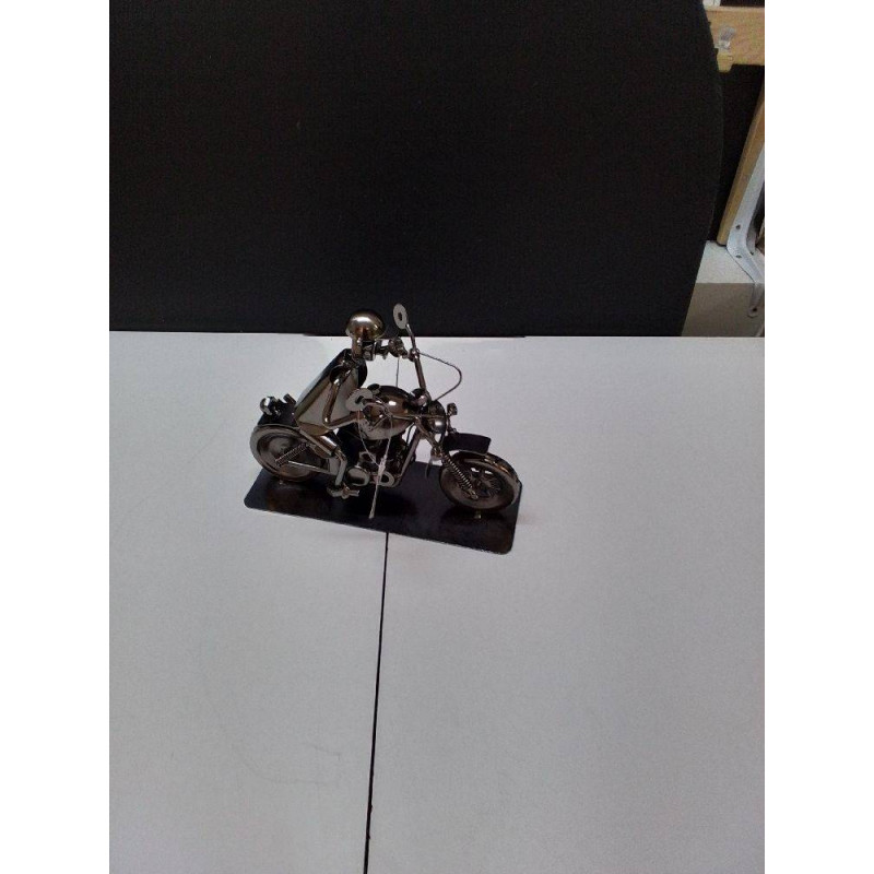 STATUETTE METAL MOTARD
