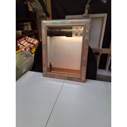 MIROIR CISELÉ CADRE FLEURI