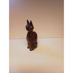 STATUETTE CHAT EN BOIS