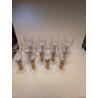 LOT DE VERRES AVEC PIEDS ENCORDES