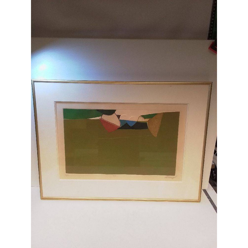 GRAVURE ABSTRAITE SIGNÉE BERTRAND DORNY