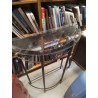 CONSOLE METAL ET VERRE 