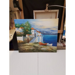 HUILE SUR TOILE BORD DE MER