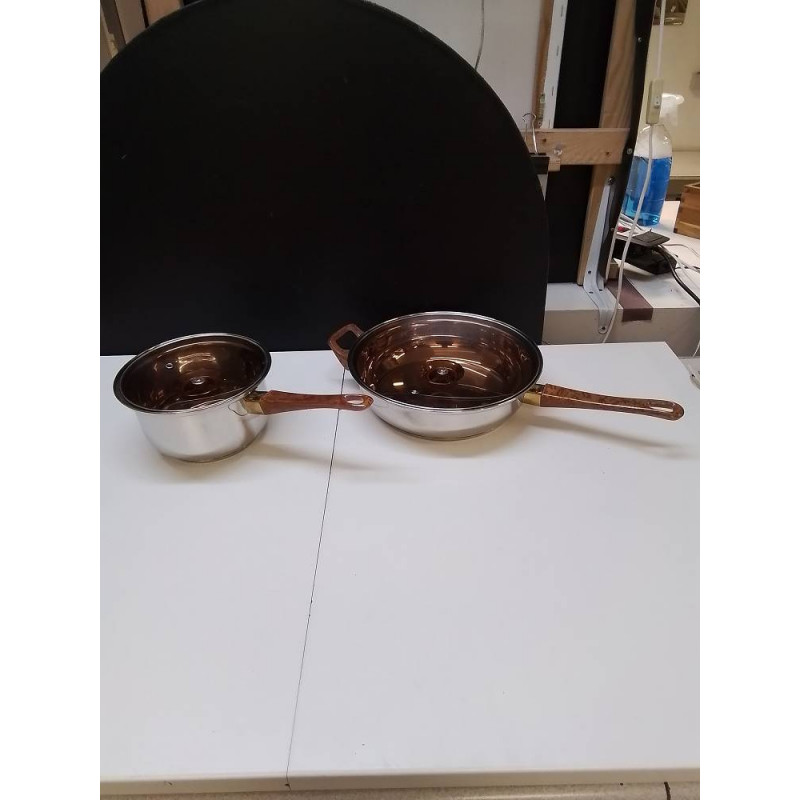 POELE ET CASSEROLE COUVERCLES AMBRE
