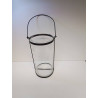 VASE EN VERRE AVEC ANSE METAL