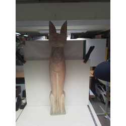 STATUETTE CHAT BOIS GM