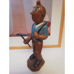 STATUETTE BOIS TINTIN 