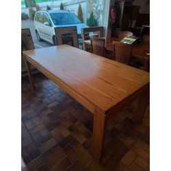 TABLE BRUTALISTE EN PIN 