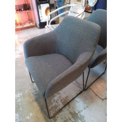 FAUTEUIL MODERNE GRIS 