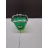 VASE EN VERRE ET TETE DE LION
