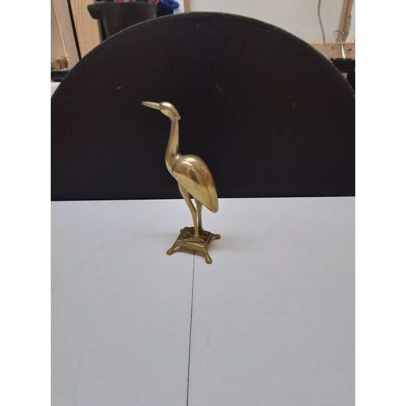 STATUETTE LAITON GRUE