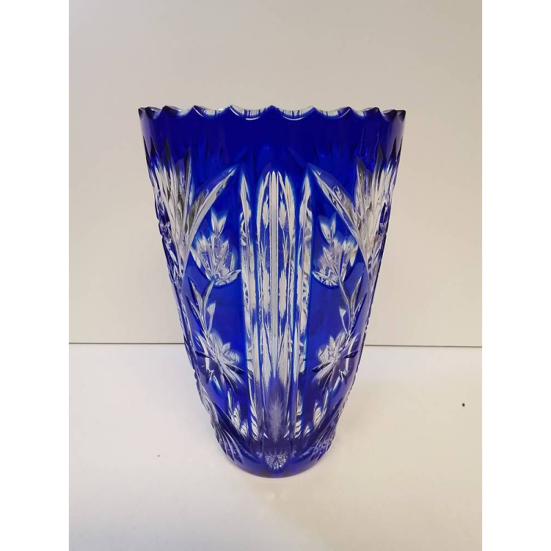 VASE CISELÉ TON BLEU 