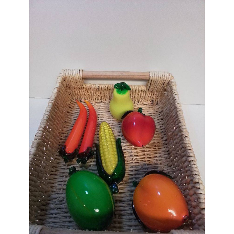 LOT FRUITS EN VERRE 