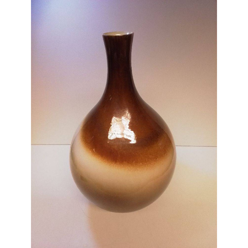 VASE VINTAGE TON BRUN 