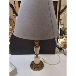 LAMPE SOCLE MARBRE ET LAITON 